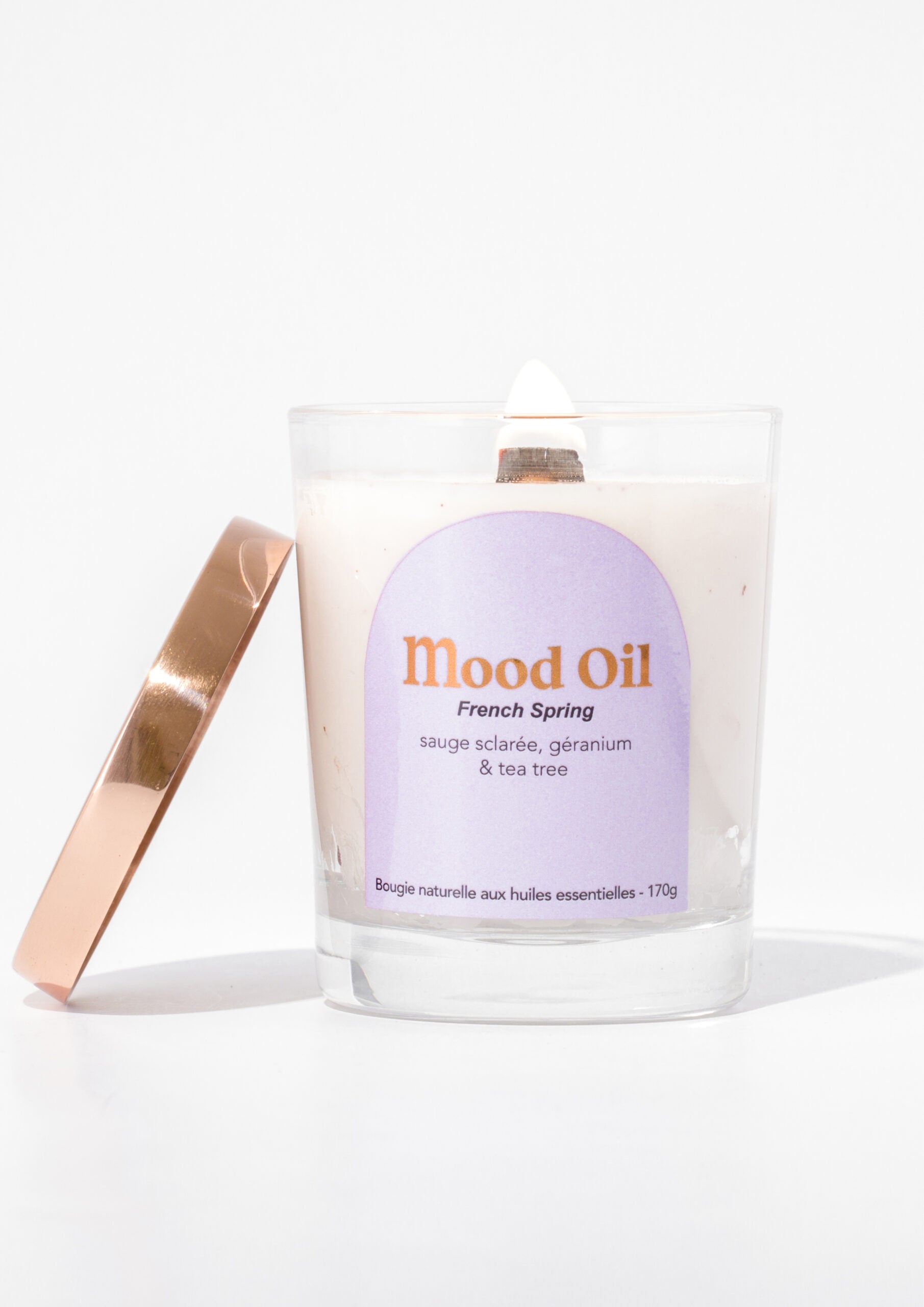 Mood Oil - bougie French Spring - bougie purifiante aux huiles essentielles