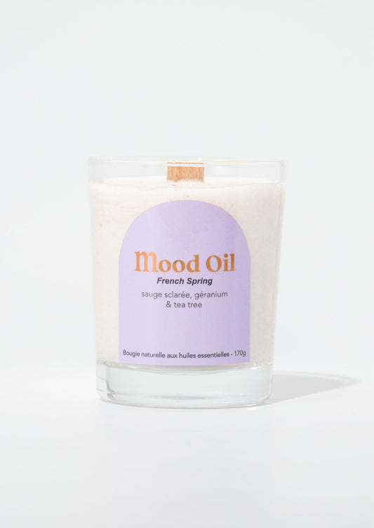 Mood Oil - bougie French Spring - bougie purifiante aux huiles essentielles