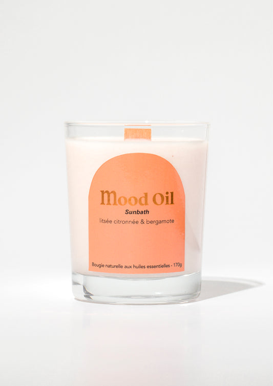 Mood Oil - bougie Sunbath - bougie relaxante aux huiles essentielles